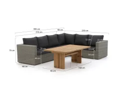Intenso Carpino/ROUGH-L Gartentisch Lounge-Set 3-teilig rechts