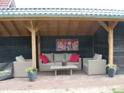 Intenso Carpino/ROUGH-L Sessel-Sofa Lounge-Set 4-teilig