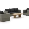 Intenso Carpino/ROUGH-L Sessel-Sofa Lounge-Set 4-teilig