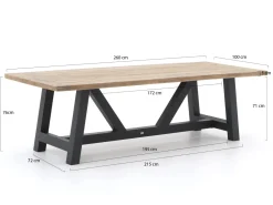 Intenso Isorella/Bresimo 260 cm Gartenmöbel-Set 7-teilig