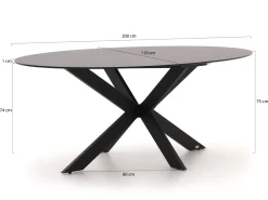 Intenso Isorella/Furato Ellips 200cm dining tuinset 7-delig