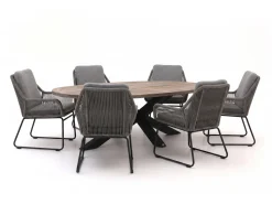Intenso Isorella/ROUGH-Y Ellips 240cm dining tuinset 7-delig