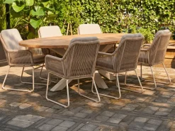 Intenso Isorella/ROUGH-Y Ellips 240cm dining tuinset 7-delig