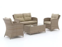 Intenso Leone/Milano Sessel-Sofa Lounge-Set 4-teilig