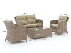 Intenso Leone/Milano Sessel-Sofa Lounge-Set 4-teilig