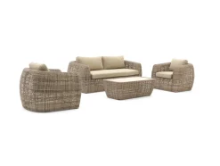 Intenso Marecchia Sessel-Sofa Lounge-Set 4-teilig