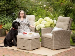Intenso Mazzano/ROUGH-X 200 cm Lounge Gartenmöbel-Set 5-teilig verstellbar