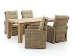 Intenso Mazzano/ROUGH-X 200 cm Lounge Gartenmöbel-Set 5-teilig verstellbar