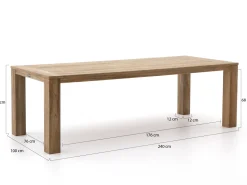 Intenso Mazzano/ROUGH-X 240 cm Lounge Gartenmöbel-Set 5-teilig verstellbar