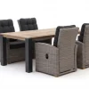 Intenso Mazzano/ROUGH-Y Ellips 200 cm Gartenmöbel-Set 5-teilig verstellbar