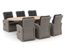 Intenso Mazzano/ROUGH-Y Ellips 240 cm Gartenmöbel-Set 7-teilig verstellbar