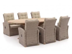 Intenso Mazzano/ROUGH-Y Ellips 240 cm Gartenmöbel-Set 7-teilig verstellbar