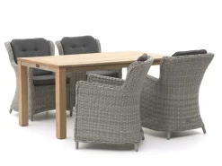 Intenso Milano/ROUGH-S 160 cm Gartenmöbel-Set 5-teilig