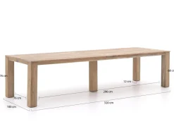 Intenso Milano/ROUGH-X 320 cm Gartenmöbel-Set 9-teilig