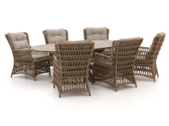 Intenso Milano/ROUGH-Y Ellips 240 cm Dining-Lounge Gartenmöbel-Set 7-teilig