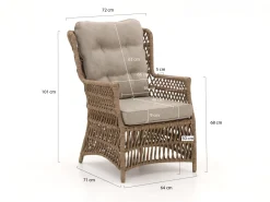 Intenso Milano/ROUGH-Y Ellips 240 cm Dining-Lounge Gartenmöbel-Set 7-teilig