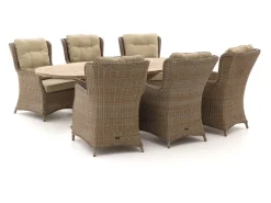 Intenso Milano/ROUGH-Y Ellips 240 cm Dining-Lounge Gartenmöbel-Set 7-teilig