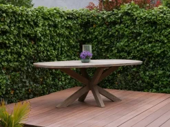 Intenso Milano/ROUGH-Y Ellips 240 cm Dining-Lounge Gartenmöbel-Set 7-teilig