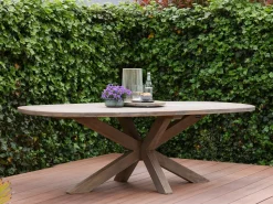 Intenso Milano/ROUGH-Y Ellips 280 cm Dining-Lounge Gartenmöbel-Set 7-teilig