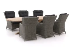 Intenso Milano/ROUGH-Y Ellips 280 cm Dining-Lounge Gartenmöbel-Set 7-teilig