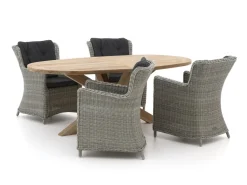 Intenso Milano/ROUGH-Y Ellips 200 cm Gartenmӧbel-Set 5-teilig