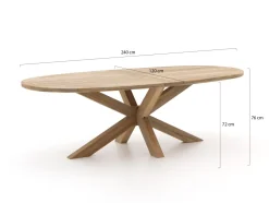 Intenso Milano/ROUGH-Y Ellips 240 cm Gartenmӧbel-Set 7-teilig