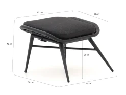Intenso Rovello Gartensessel mit Hocker