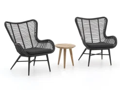 Intenso Rovello/ROUGH-K 40 cm Balkonmöbel-Set Lounge 3-teilig