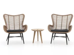 Intenso Rovello/ROUGH-K 40 cm Balkonmöbel-Set Lounge 3-teilig