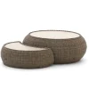 Intenso Santa Ninfa Loungetisch-Set ø 101 cm/41x82x22 cm
