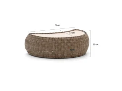 Intenso Santa Ninfa Loungetisch-Set ø 101 cm/41x82x22 cm