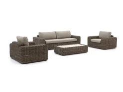 Intenso Segrino Sessel-Sofa Lounge-Set 4-teilig