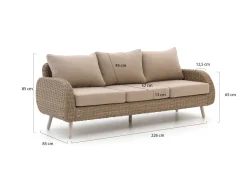 Intenso Suzzara Gartensofa 3-Sitzer 226 cm