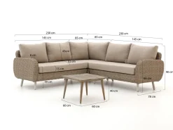Intenso Suzzara/ROUGH-K Ecklounge-Set 4-teilig