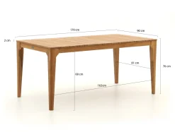 Intenso Trasimeno/Bruca 170 cm Gartenmöbel-Set 5-teilig