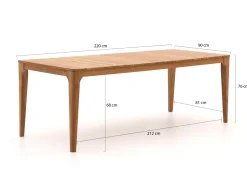 Intenso Trasimeno/Bruca 220 cm Gartenmöbel-Set 7-teilig