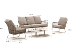Intenso Trasimeno/Monticano Sessel-Sofa Lounge-Set 5-teilig