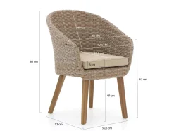 Intenso Tropea/ROUGH-S 220 cm Gartenmöbel-Set 7-teilig