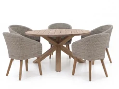 Intenso Tropea/ROUGH-Y ø 150 cm Gartenmöbel-Set 6-teilig