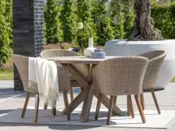 Intenso Tropea/ROUGH-Y ø 120 cm Gartenmöbel-Set 5-teilig