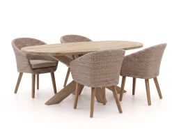Intenso Tropea/ROUGH-Y Ellips 200 cm Gartenmöbel-Set 5-teilig