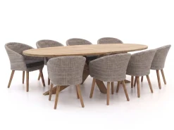 Intenso Tropea/ROUGH-Y Ellips 280 cm Gartenmöbel-Set 9-teilig