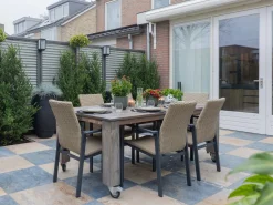 Intenso Umbria/ROUGH-X 200 cm Gartenmöbel-Set 5-teilig verstellbar