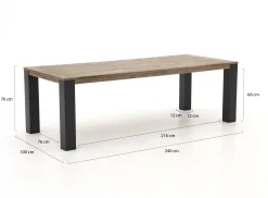 Intenso Umbria/ROUGH-X 240 cm Gartenmöbel-Set 7-teilig verstellbar
