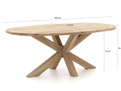 Intenso Umbria/ROUGH-Y Ellips 200 cm Gartenmӧbel-Set 5-teilig verstelbar
