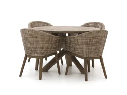 Intenso Venaco/ROUGH-Y ø 120 cm Gartenmöbel-Set 5-teilig