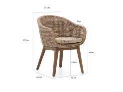 Intenso Venaco/ROUGH-Y ø 120 cm Gartenmöbel-Set 5-teilig