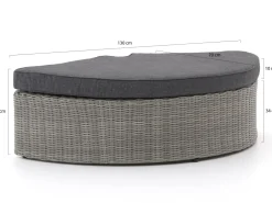 Intenso Venetië Loveseat Gartenhocker 130x70 cm