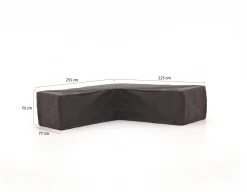 Kees Smit Gartenmöbelabdeckung Ecklounge-Set 225/77x225/77x70/35 cm