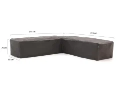 Kees Smit Gartenmöbelabdeckung Ecklounge-Set 215x85/215x85x70 cm
